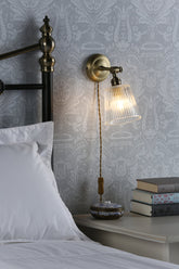 Laura Ashley Callaghan Plugged Wall Light Antique Brass